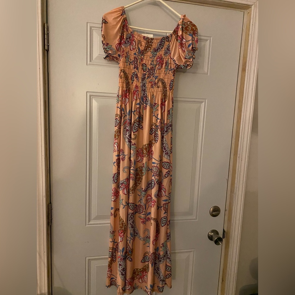NWT GM Fashion Maxi Dress Peach XL